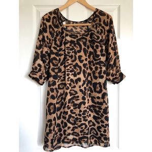 Leopard Cut Out Dress